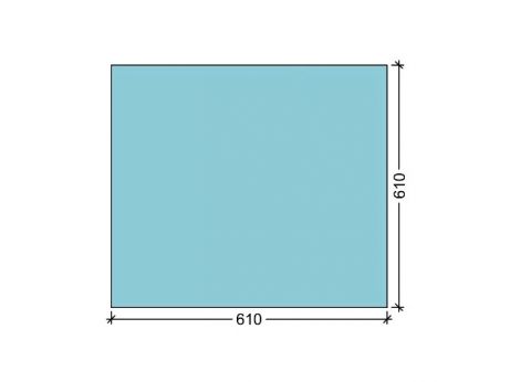 Verre de sécurité 610 x 610 mm, épaisseur 3 mm